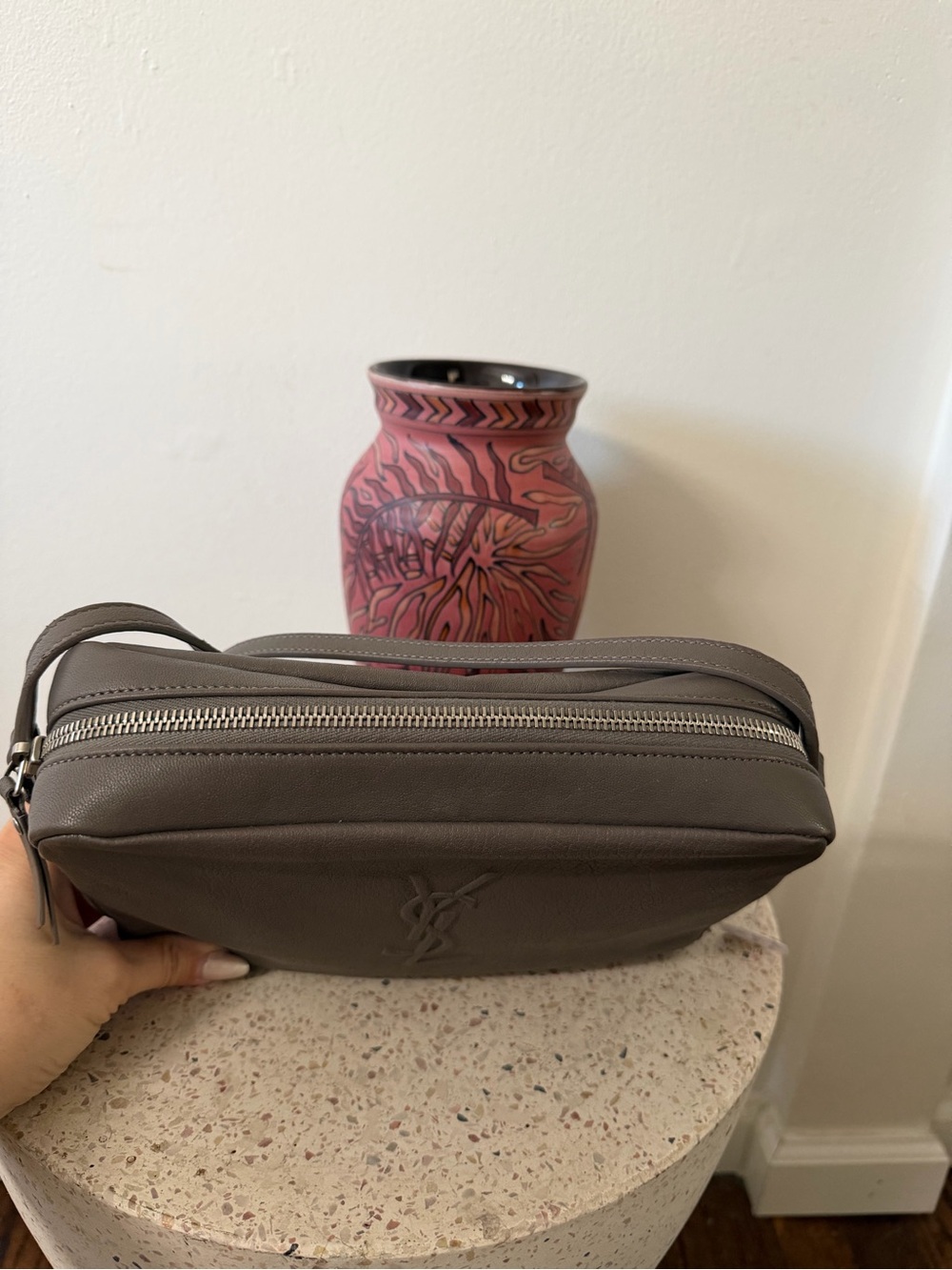 Saint Laurent Lou Camera Bag with Embossed YSL Logo - Picture 4 of 15